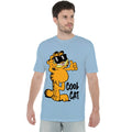 Light Blue - Side - Garfield Mens Cool Cat T-Shirt