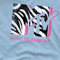 Light Blue - Pack Shot - MTV Mens Pink Zebra T-Shirt