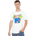 White - Lifestyle - MTV Mens Spring Break Neon Palm Trees T-Shirt