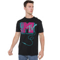 Black - Lifestyle - MTV Mens Microphone Logo T-Shirt