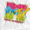 White - Pack Shot - MTV Mens Paint Logo T-Shirt