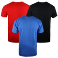 Black-Blue-Red - Back - DC Comics Mens Hero Logo Cotton T-Shirt (Pack of 3)
