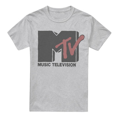Sport Heather - Front - MTV Mens Logo T-Shirt