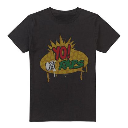 Black - Front - Yo! MTV Raps Mens Logo T-Shirt