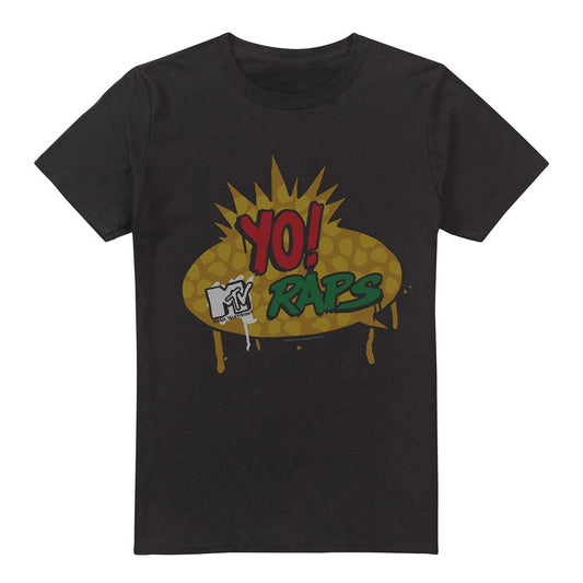Black - Front - Yo! MTV Raps Mens Logo T-Shirt