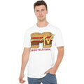 White - Lifestyle - MTV Mens Hamburger Logo T-Shirt