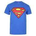 Royal Blue-Red - Front - Superman Mens Logo Cotton T-Shirt