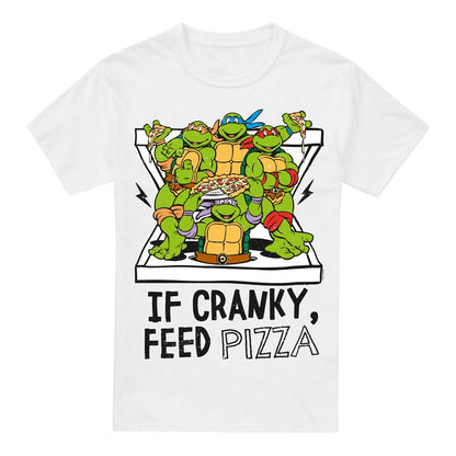 White - Front - Teenage Mutant Ninja Turtles Mens Cranky Pizza T-Shirt