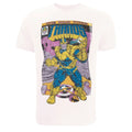 White-Yellow-Purple - Front - Marvel Mens Snap Thanos T-Shirt
