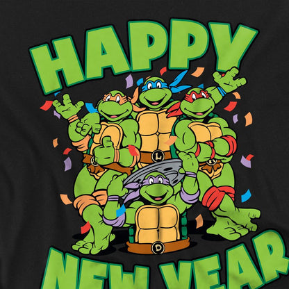 Black - Pack Shot - Teenage Mutant Ninja Turtles Mens Group New Year T-Shirt