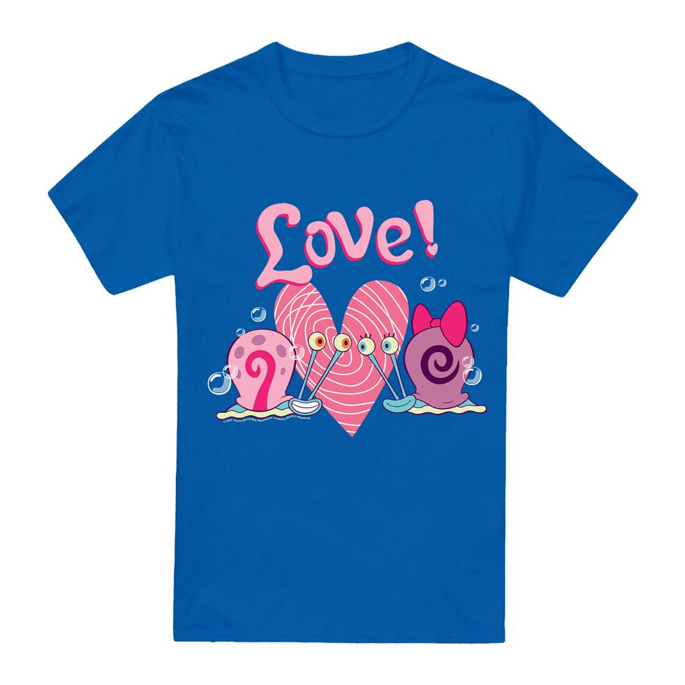 Royal Blue - Front - SpongeBob SquarePants Mens Valentine´s Love Gary & Snellie T-Shirt