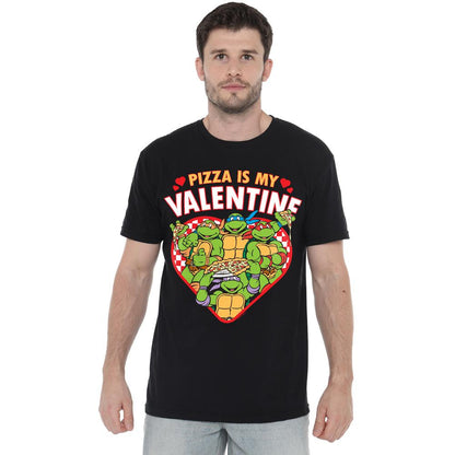 Black - Lifestyle - Teenage Mutant Ninja Turtles Mens Pizza Is My Valentine T-Shirt