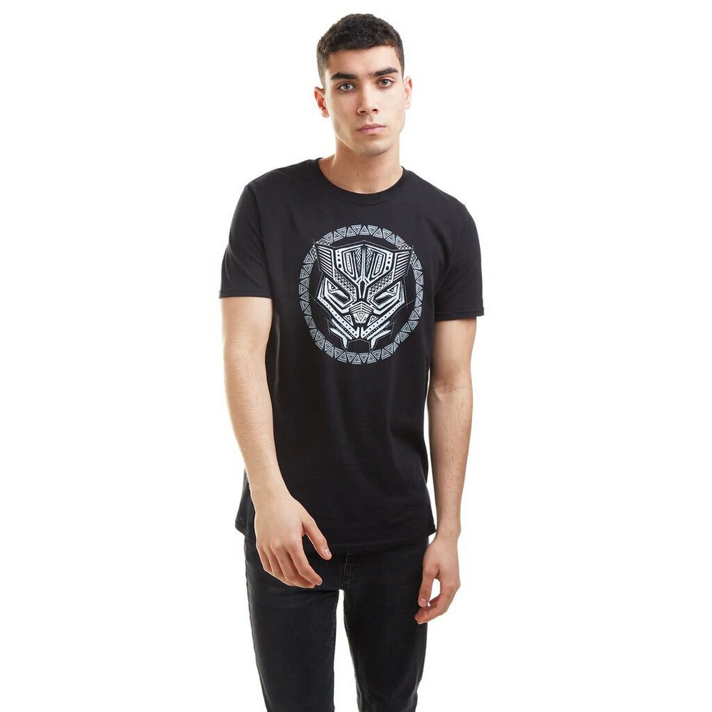 Black-White - Lifestyle - Black Panther Mens Logo T-Shirt
