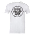 White-Black - Front - Black Panther Mens Logo T-Shirt