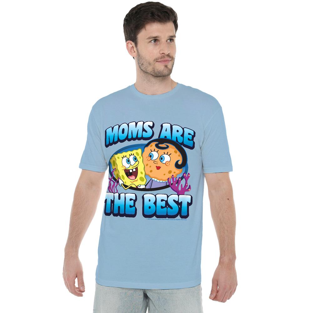 Light Blue - Lifestyle - SpongeBob SquarePants Mens Moms Are The Best Mothers Day T-Shirt
