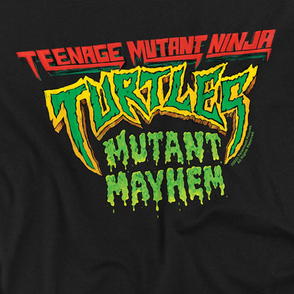Black - Pack Shot - Teenage Mutant Ninja Turtles Mens Mutant Mayhem Logo T-Shirt