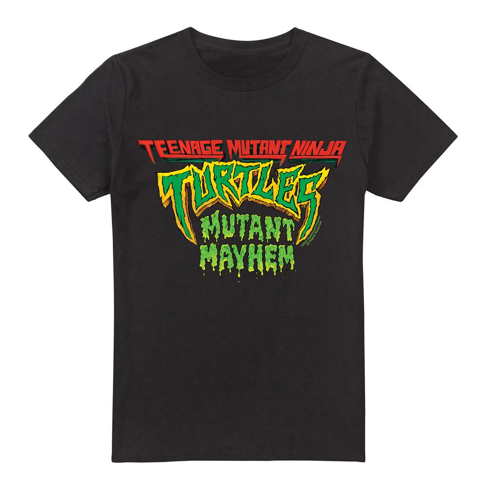 Black - Front - Teenage Mutant Ninja Turtles Mens Mutant Mayhem Logo T-Shirt