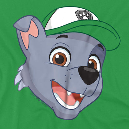 Kelly Green - Side - Paw Patrol Mens Grin Rocky T-Shirt