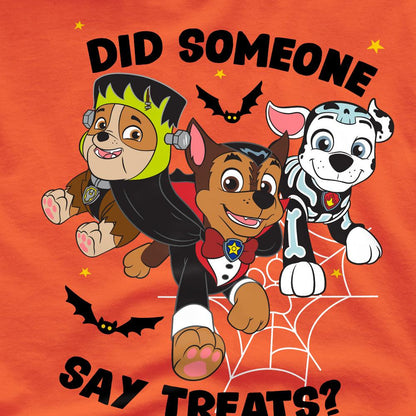 Orange - Side - Paw Patrol Mens Pup Treats T-Shirt