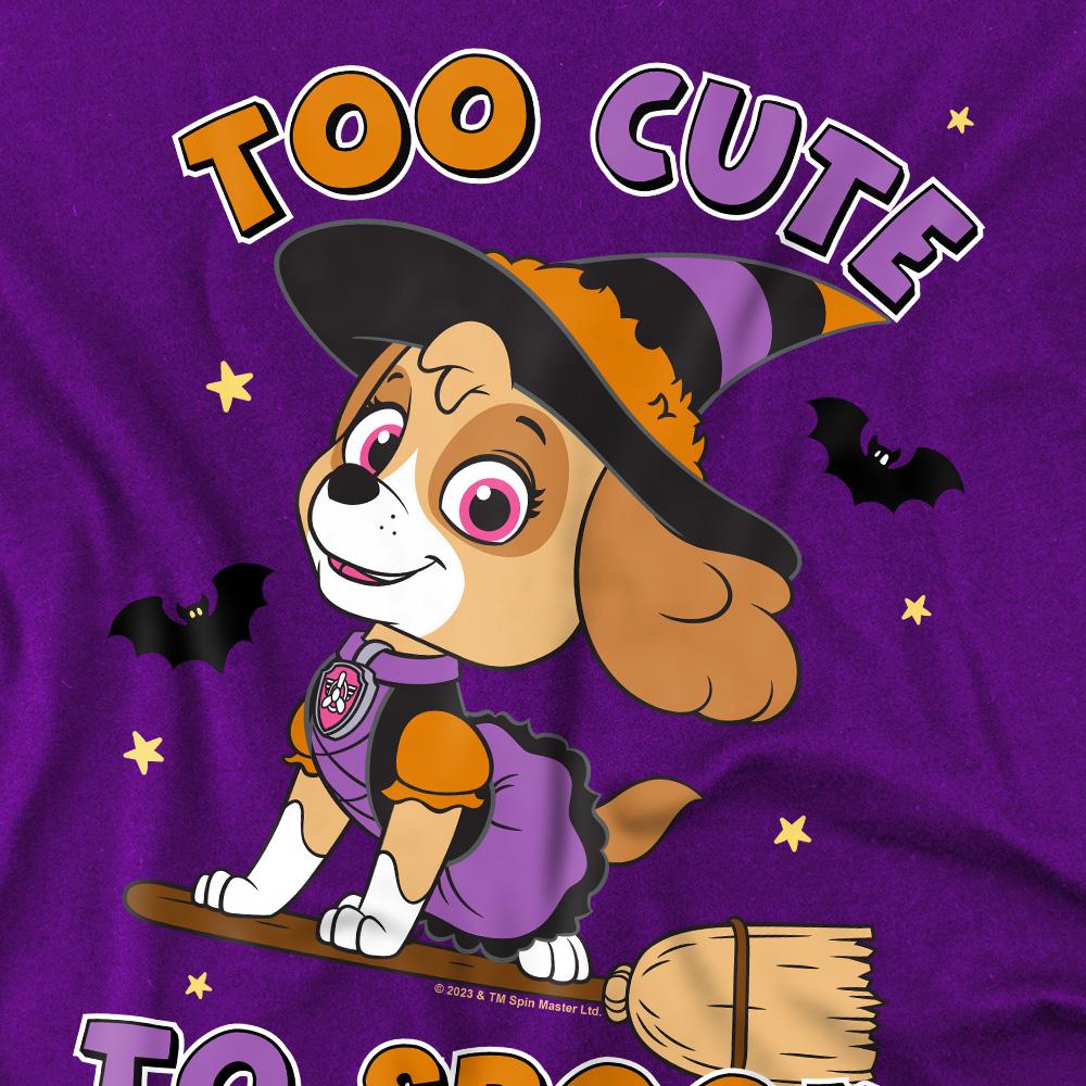 Purple - Side - Paw Patrol Mens Spooky Skye T-Shirt