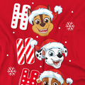 Red - Side - Paw Patrol Mens Santa Hat Christmas T-Shirt
