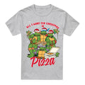 Sport Heather - Front - Teenage Mutant Ninja Turtles Mens Pizza Christmas T-Shirt