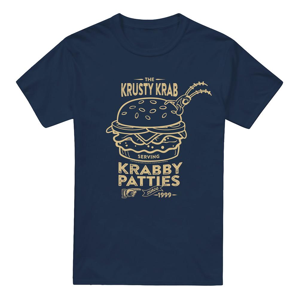 Navy - Front - SpongeBob SquarePants Mens The Krusty Krab Shock Mono T-Shirt
