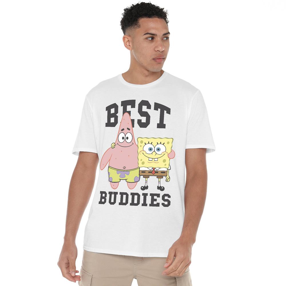 White - Lifestyle - SpongeBob SquarePants Mens Best Buddies Patrick Star T-Shirt