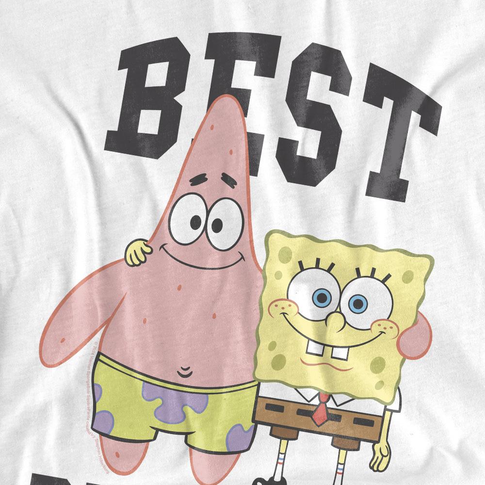 White - Side - SpongeBob SquarePants Mens Best Buddies Patrick Star T-Shirt