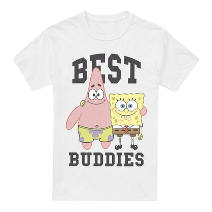 White - Front - SpongeBob SquarePants Mens Best Buddies Patrick Star T-Shirt