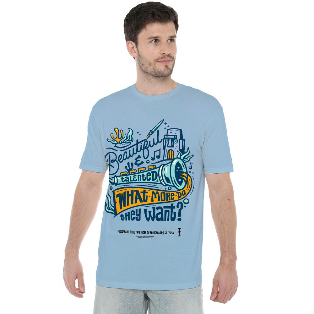 Light Blue - Lifestyle - SpongeBob SquarePants Mens Squidward Clarinet T-Shirt