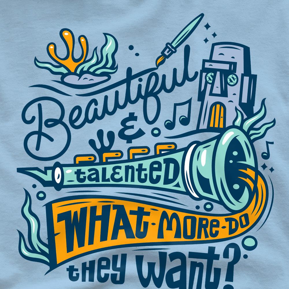 Light Blue - Pack Shot - SpongeBob SquarePants Mens Squidward Clarinet T-Shirt