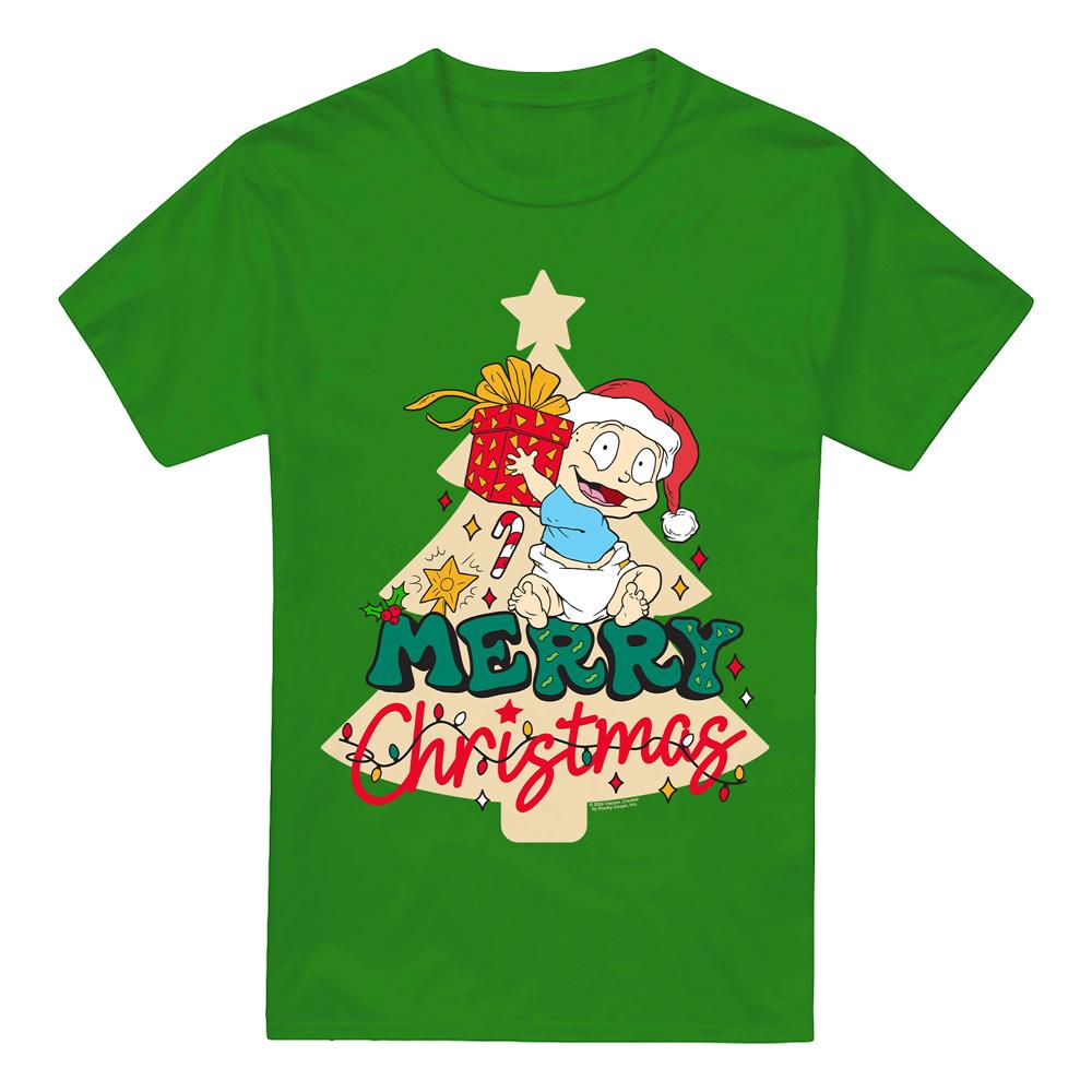 Kelly Green - Front - Rugrats Mens Merry Christmas Tommy Pickles T-Shirt