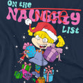 Navy - Side - Rugrats Mens Naughty Angelica Christmas T-Shirt