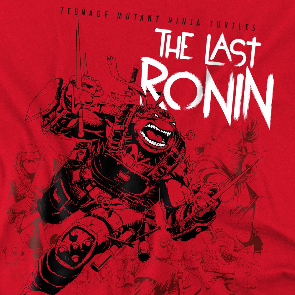 Red - Side - Teenage Mutant Ninja Turtles Mens Charging Ronin T-Shirt