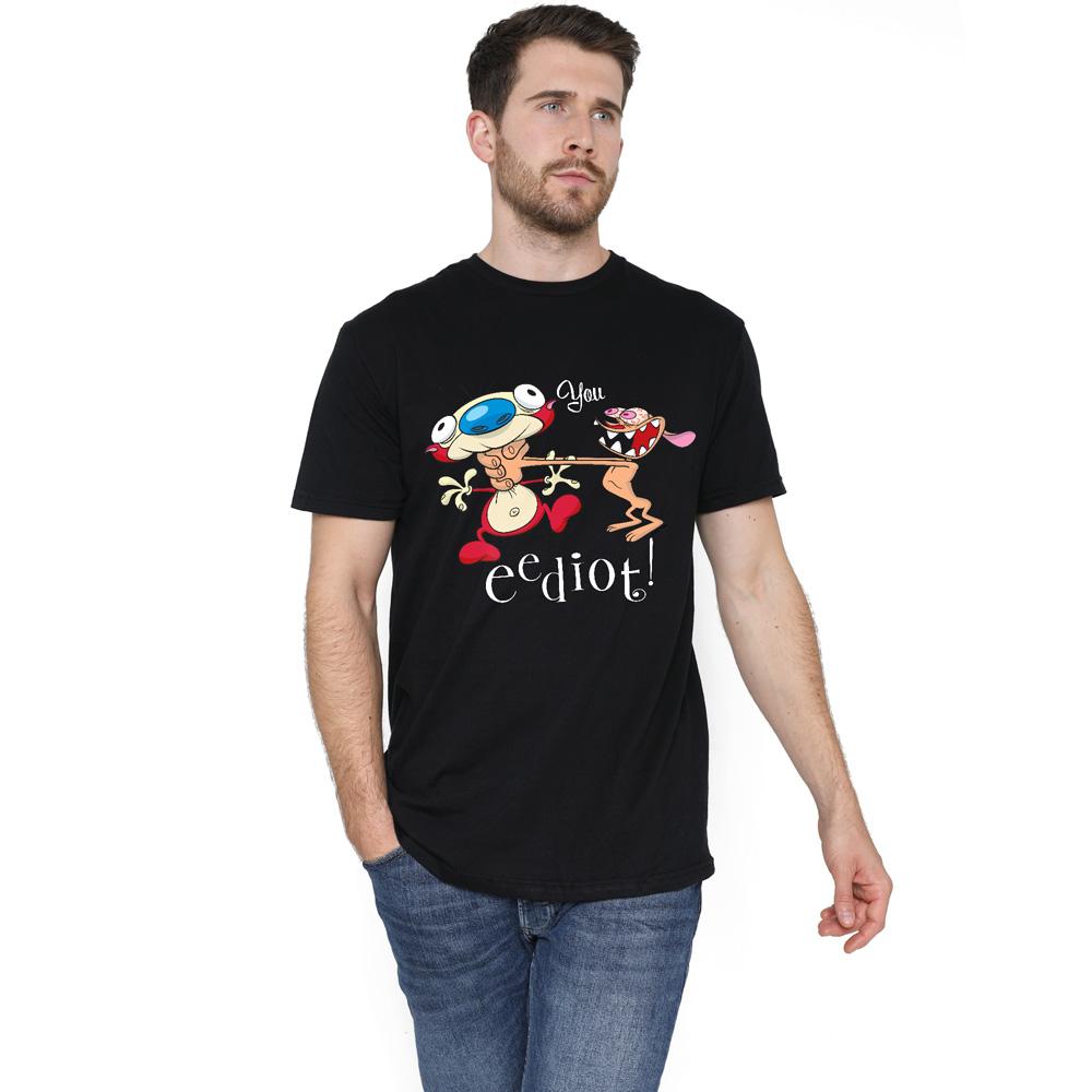 Black - Lifestyle - Ren & Stimpy Mens You Eediot T-Shirt