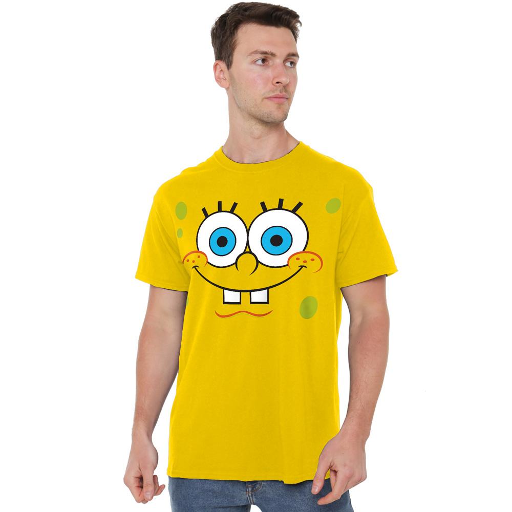 Yellow - Lifestyle - SpongeBob SquarePants Mens Smiling Face T-Shirt
