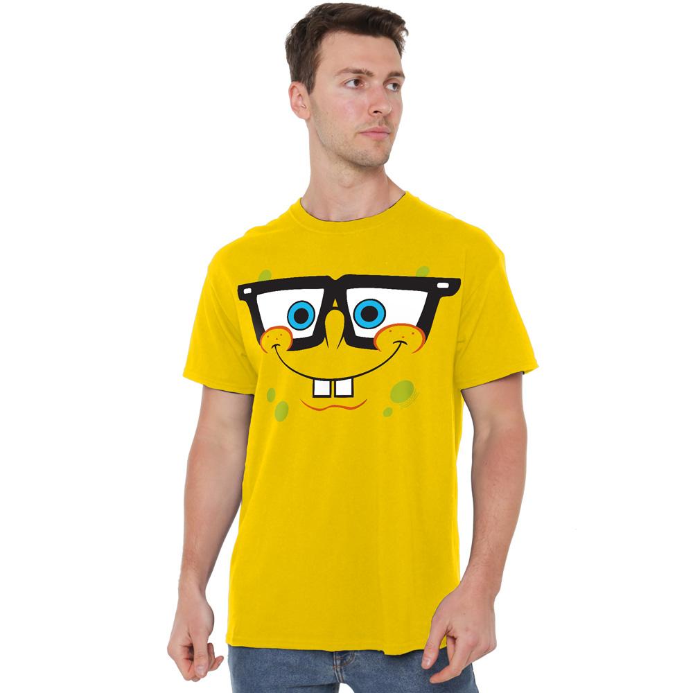 Yellow - Lifestyle - SpongeBob SquarePants Mens Nerd Face T-Shirt