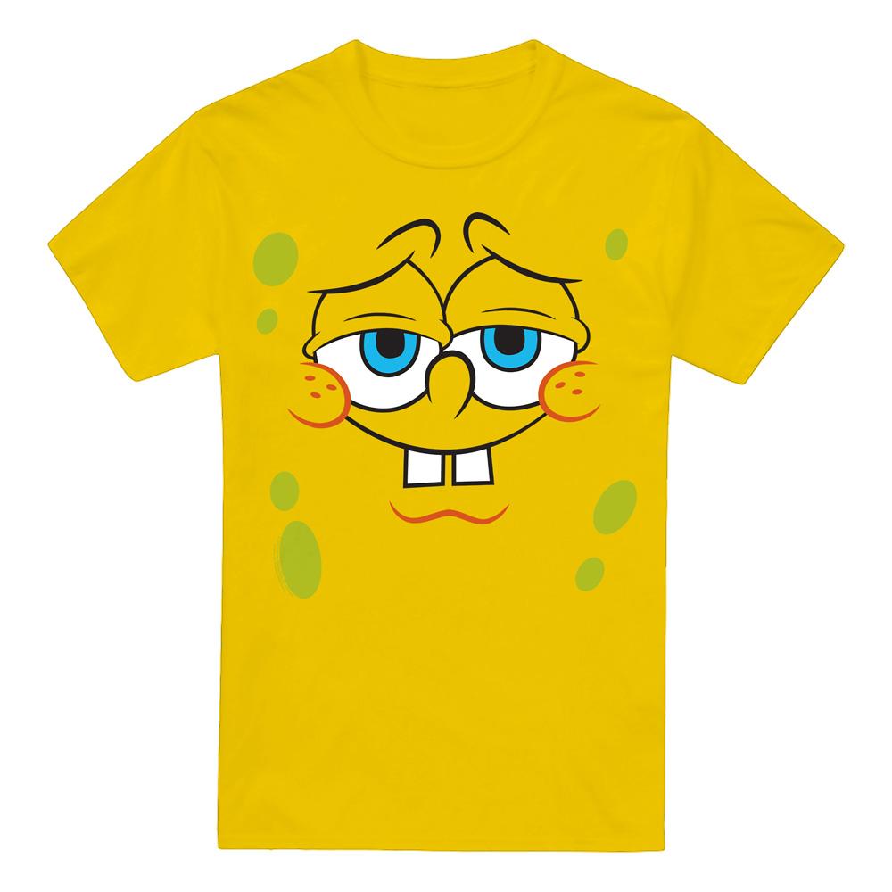 Yellow - Front - SpongeBob SquarePants Mens Confident Face T-Shirt