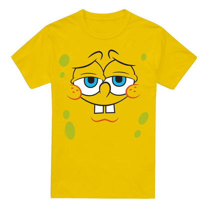 Yellow - Front - SpongeBob SquarePants Mens Confident Face T-Shirt