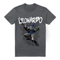 Charcoal - Front - Teenage Mutant Ninja Turtles Mens Leonardo T-Shirt