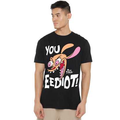 Black - Lifestyle - Ren & Stimpy Mens You Eediot! T-Shirt