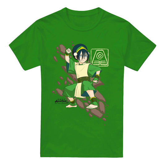 Kelly Green - Front - Avatar: The Last Airbender Mens Rock Slide Toph T-Shirt