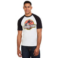 White-Black-Red - Lifestyle - Jurassic Park Mens Distressed Logo T-Shirt