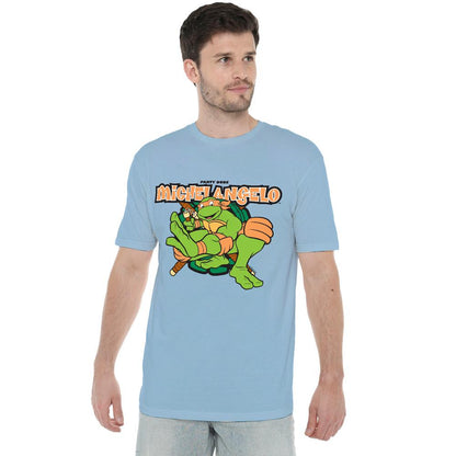 Light Blue - Lifestyle - Teenage Mutant Ninja Turtles Mens Party Dude Michelangelo T-Shirt