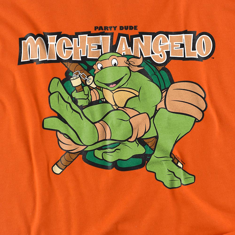 Orange - Back - Teenage Mutant Ninja Turtles Mens Party Dude Michelangelo T-Shirt