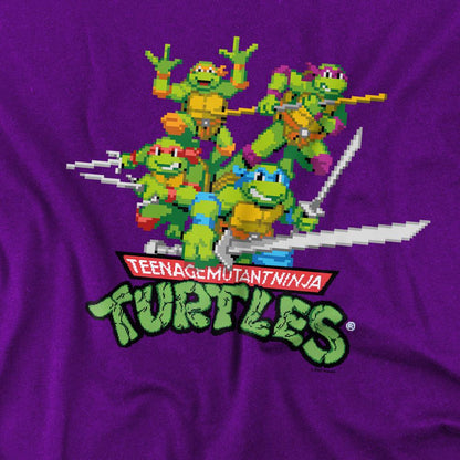 Purple - Side - Teenage Mutant Ninja Turtles Mens Arcade Retro T-Shirt