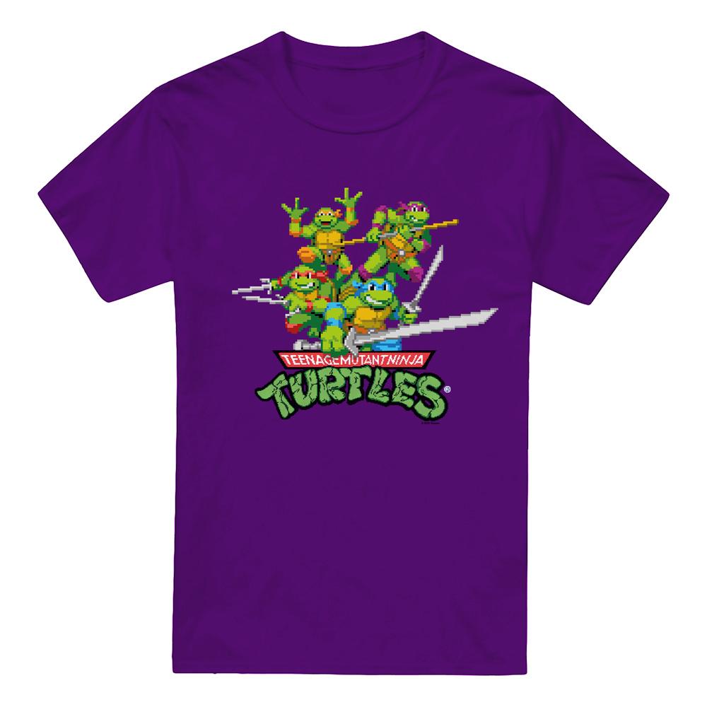Purple - Front - Teenage Mutant Ninja Turtles Mens Arcade Retro T-Shirt