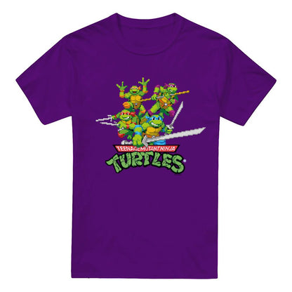 Purple - Front - Teenage Mutant Ninja Turtles Mens Arcade Retro T-Shirt