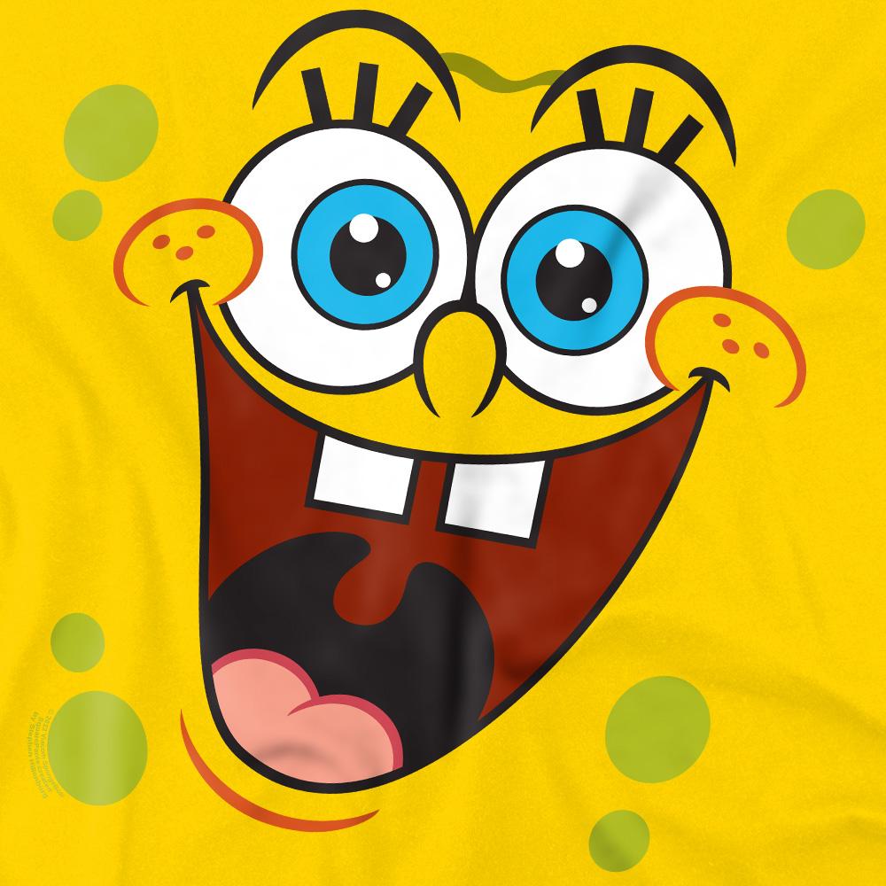 Yellow - Side - SpongeBob SquarePants Mens Surprise Face T-Shirt